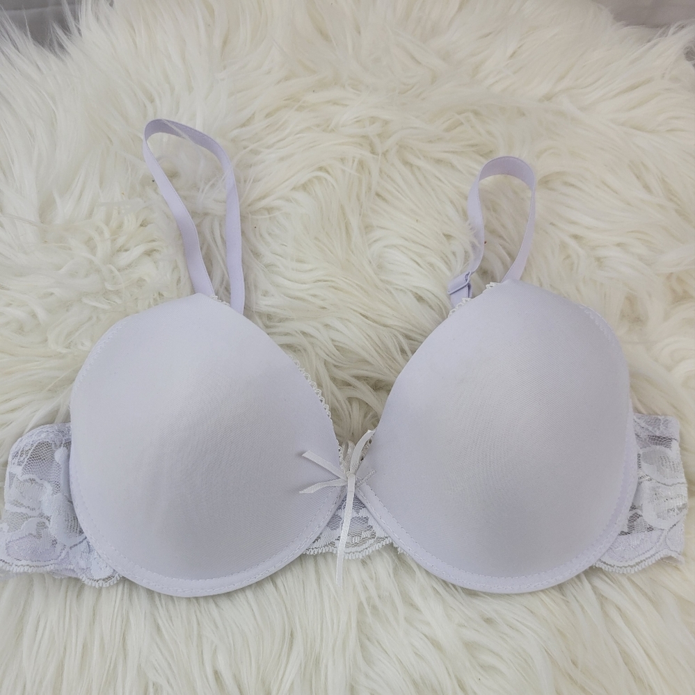 Angelina White Padded Underwire T-Shirt Bra Size 34B